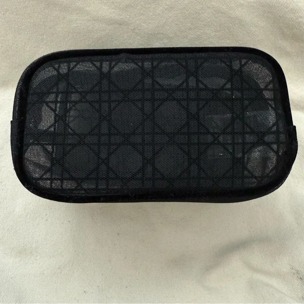 Dior Black Mesh Cosmetic Pouch